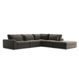 Four Hands Bloor 4PC LAF Sectional W/ Ottoman - Landale Charcoal