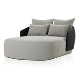Four Hands Maven Outdoor Double Chaise - Faux Black Hyacinth