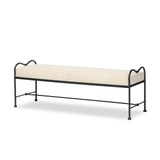 Four Hands Leona Accent Bench - Yuma Cream