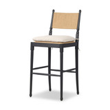 Amber Lewis x Four Hands Fayth Bar Stool with Cushion - Broadway Dune 1