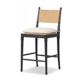 Amber Lewis x Four Hands Fayth Stool with Cushion - Broadway Dune