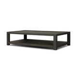 Amber Lewis x Four Hands Sasha Coffee Table - Dark Green Lacquered Linen