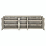 Bernhardt Linea Entertainment Console in Cerused Greige Finish