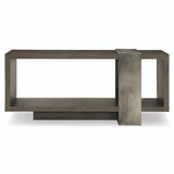Bernhardt Linea Console Table in Cerused Charcoal Finish