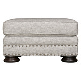 Bernhardt Foster Gray Ottoman
