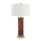 John Richard Burnt Sienna Marbled Glass Table Lamp