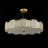John Richard Calcite Panel Six-Light Chandelier