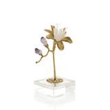 John Richard Embellished Blossom Sculpture on Crystal - Small