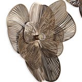 John Richard Golden Camellia Wall Art - Set of 3 Bronze