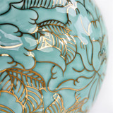 John Richard Turquoise Florals Vase