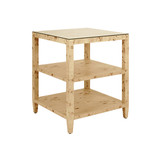 Worlds Away Amie Side Table - Burl Wood