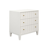 Worlds Away Carmack Side Table - Matte White Lacquer