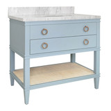 Worlds Away Cutler Bath Vanity - Light Blue Lacquer