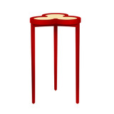 Worlds Away Dylan Cigar Table - Matte Red Lacquer