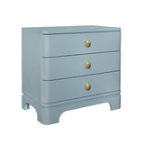 Worlds Away Fortune Side Table - Light Blue Matte Lacquer