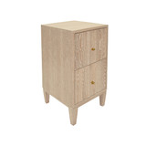 Worlds Away Hammond Side Table - Cerused Oak