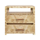Worlds Away Hancock Side Table - Burl Wood