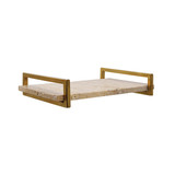 Worlds Away Jarvis Tray - Travertine Marble Tray