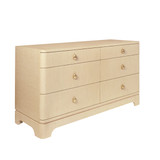 Worlds Away Kilmer Chest - Natural Grasscloth