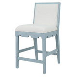 Worlds Away Lanister Counter Stool - Blue
