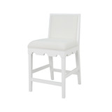 Worlds Away Lanister Counter Stool - White