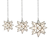 Worlds Away Large Frosted Star Chandelier