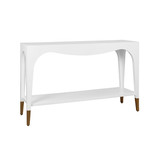 Worlds Away Laverne Console Table - White Lacquer
