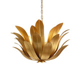 Worlds Away Leander Chandelier - Gold Leaf