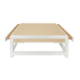 Worlds Away Locklin Coffee Table - Matte White Lacquer