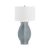 Worlds Away Mae Table Lamp - Gray Blue Glaze