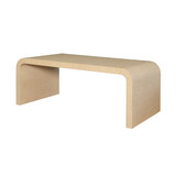 Worlds Away Newbury Coffee Table - Natural Grasscloth