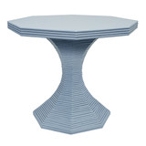 Worlds Away Octavia Side Table - Large - Painted Light Blue