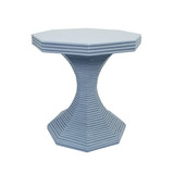 Worlds Away Octavia Side Table - Small - Painted Light Blue