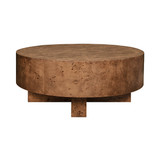 Worlds Away Oslo Coffee Table - Dark Burl Wood