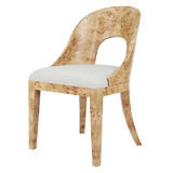Worlds Away Rafferty Dining Chair - Burl Wood