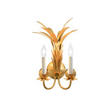 Worlds Away Reseda Sconce - Gold Leaf.