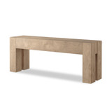 Four Hands Abaso Console Table - Whitewash Rustic Wormwood Oak