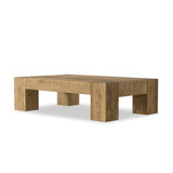 Four Hands Abaso Rectangle Coffee Table - 55" - Rustic Wormwood Oak