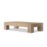 Four Hands Abaso Rectangular Coffee Table - Whitewash Rustic Wormwood Oak