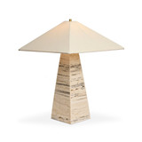 Four Hands Andros Table Lamp - White Travertine