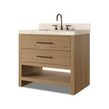 Four Hands Anthem Single Vanity - Satin Light Wash Oak