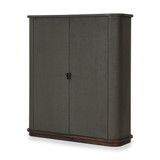 Four Hands Berlin Cabinet - Dark Green Lacquered Linen