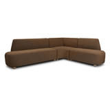 Four Hands Clemence Dining Banquette L Shape 111.5" - Right - Crypton Nomad Mushroom