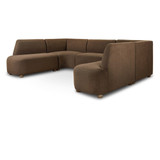 Four Hands Clemence Dining Banquette U Shape 128" - Crypton Nomad Mushroom