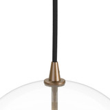 Four Hands Glass Globe 300 Pendant - Heritage Bronze Brass - Clear Glass