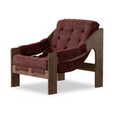 Four Hands Halston Chair - Nubuck Burgundy