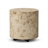Four Hands Hudson Round End Table - Bark Paper