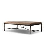 Four Hands Jade Cocktail Ottoman - Altair Mushroom