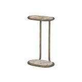 Four Hands Niccola End Table - Fossil Marble