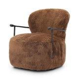 Four Hands Plath Swivel Chair - Ochre Shearling